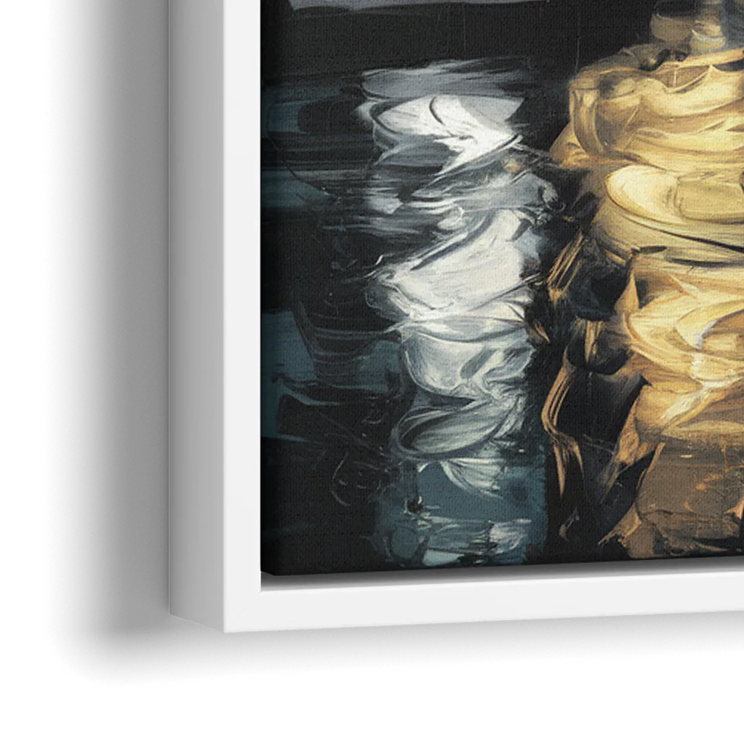 New Orleans Crescent City Nights - Close-Up White Frame Canvas
