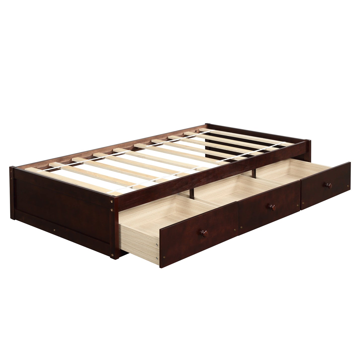Twin Platform Bed with Storage – Elegant 3-Drawer Design