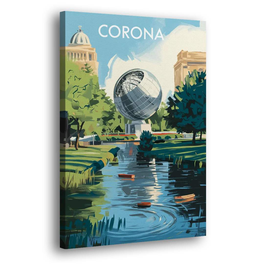 Corona Historic Landmarks - Canvas Print Art Sides