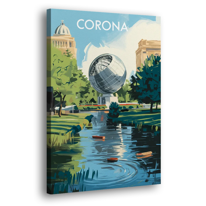 Corona Historic Landmarks - Canvas Print Art Sides