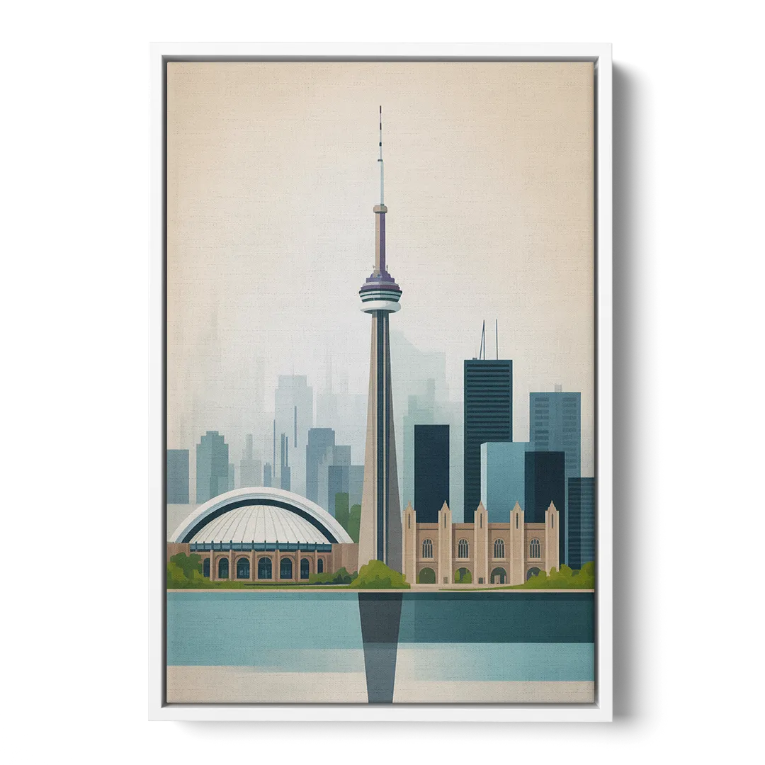University of Toronto Campus - White Frame Canvas