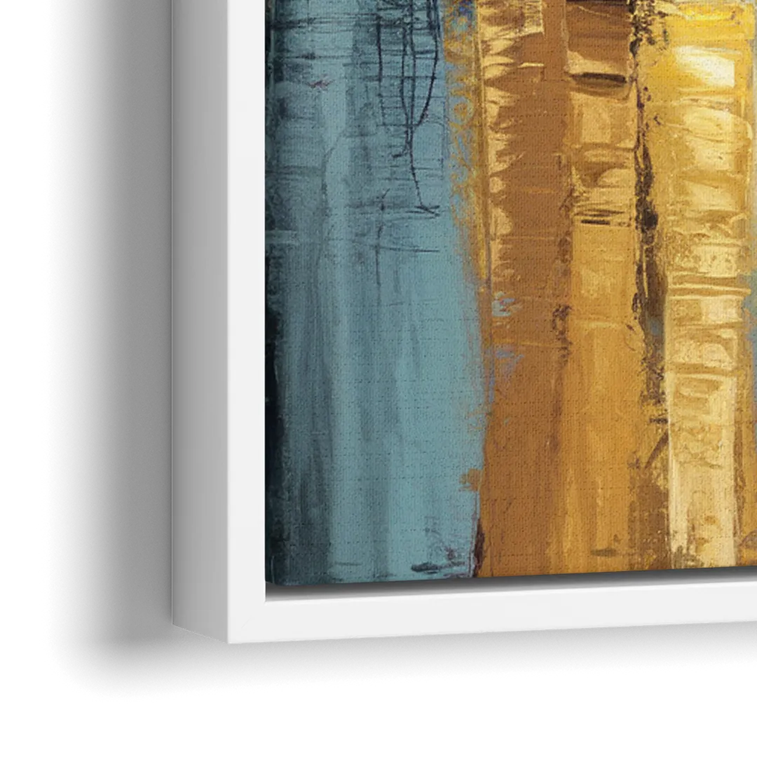 Memphis Downtown Charm - Close-Up White Frame Canvas
