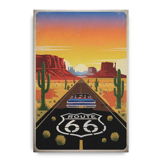 Springfield Route 66 - Canvas Wall Art
