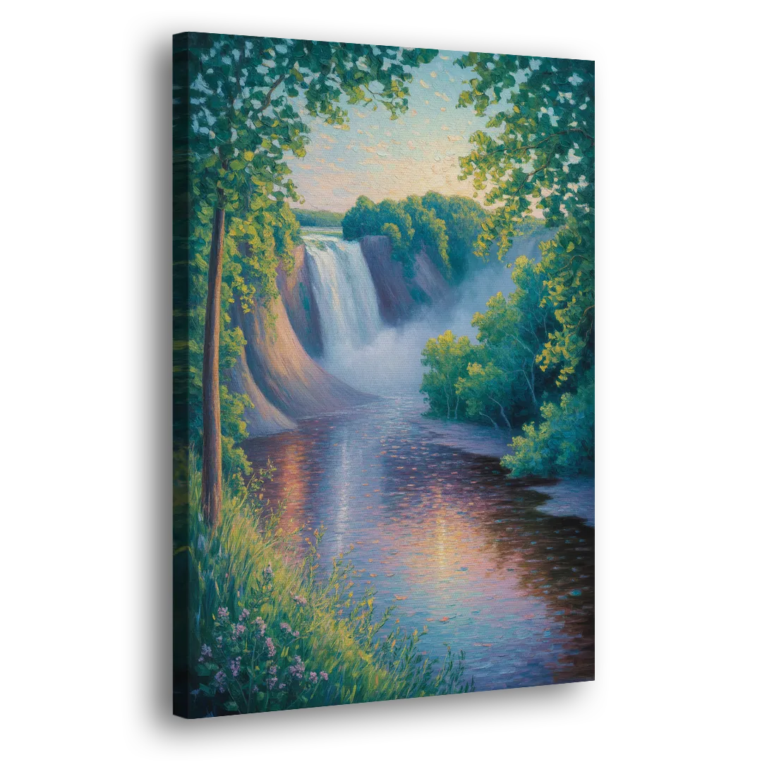 Montmorency Falls Panorama - Canvas Print Art Sides