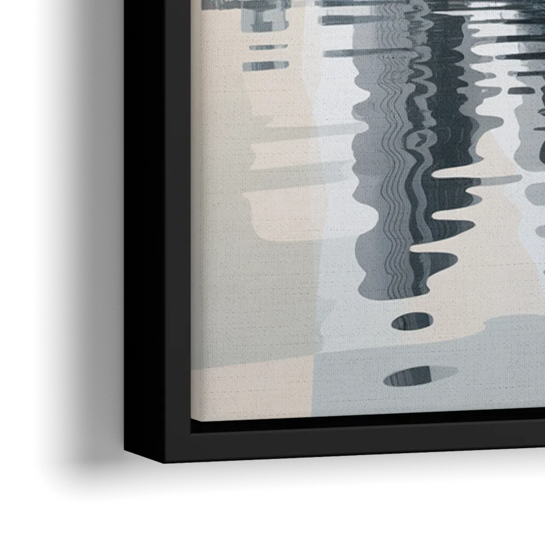 Toronto Cherry Street Bridge - Close-Up Black Frame Canvas