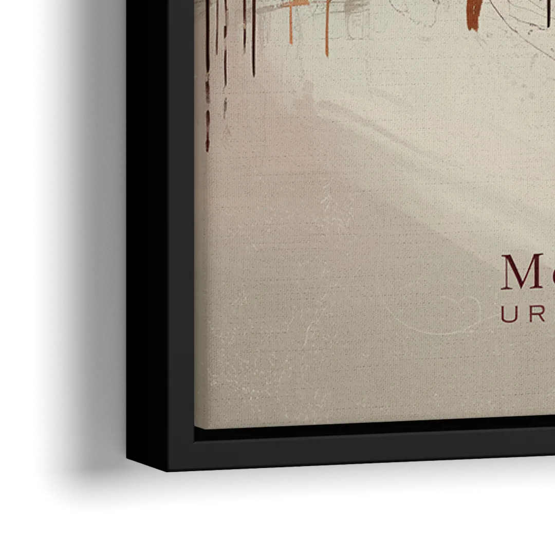 McKinney Urban Skyline - Close-Up Black Frame Canvas