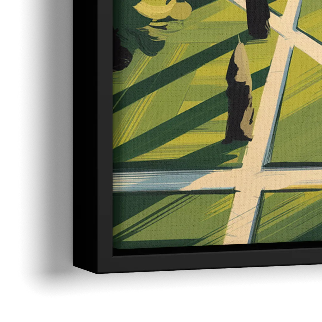 Madison Campus Aerial View - Close-Up Black Frame Canvas