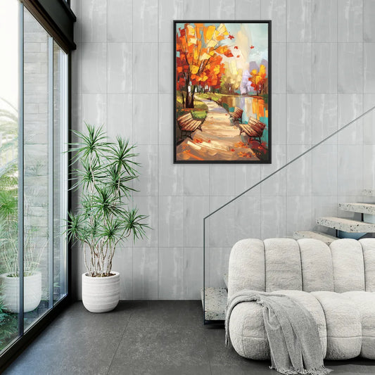 Park City Autumn Colors - Living Room Black Frame Canvas