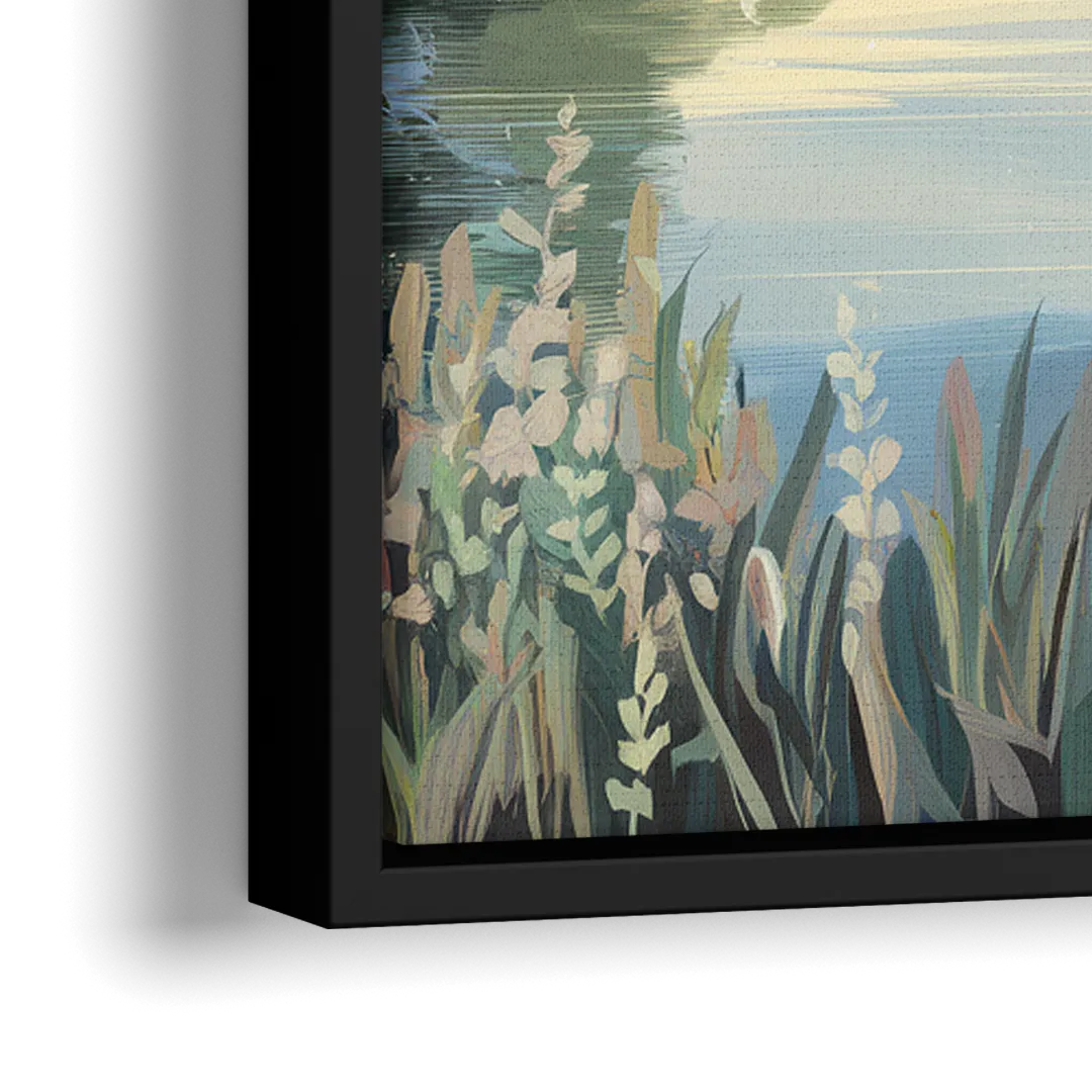 Huntsville Tennessee River Serenity - Close-Up Black Frame Canvas