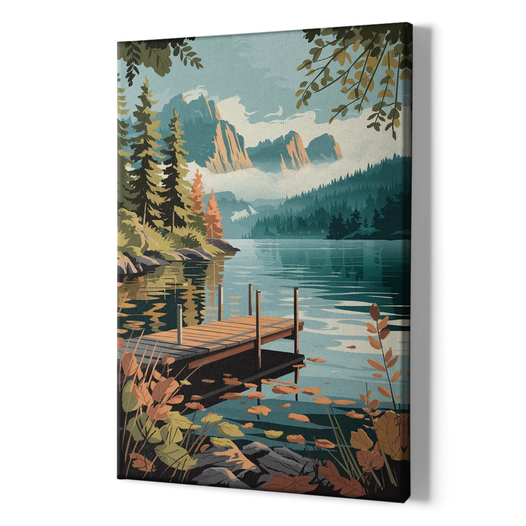 Ontario Lakeside Bliss - Canvas Print Art Sides