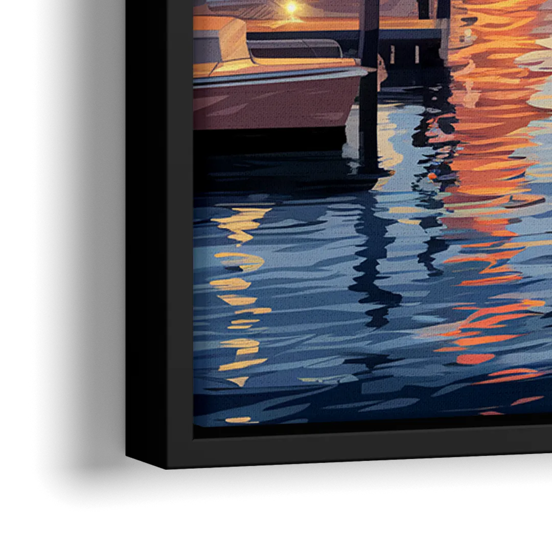 Norfolk Historic Downtown - Close-Up Black Frame Canvas