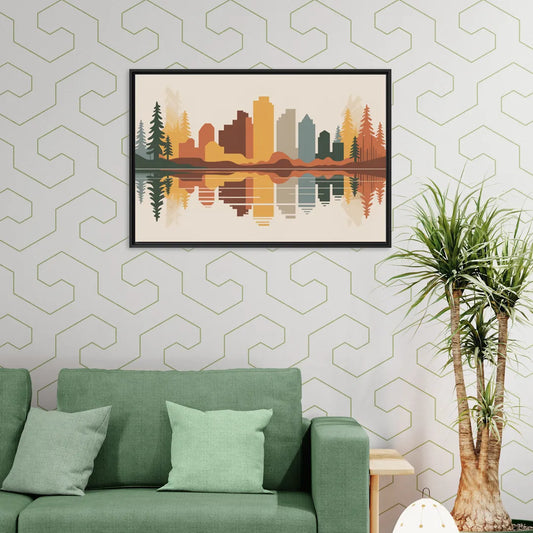 Jasper Autumn Colors - Living Room Black Frame Canvas