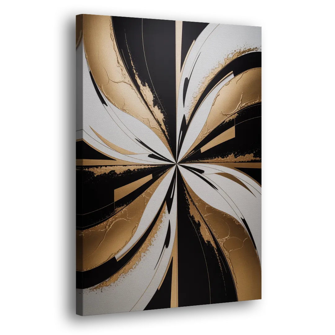 Luxurious Geometric Elegance - Canvas Print Art Sides