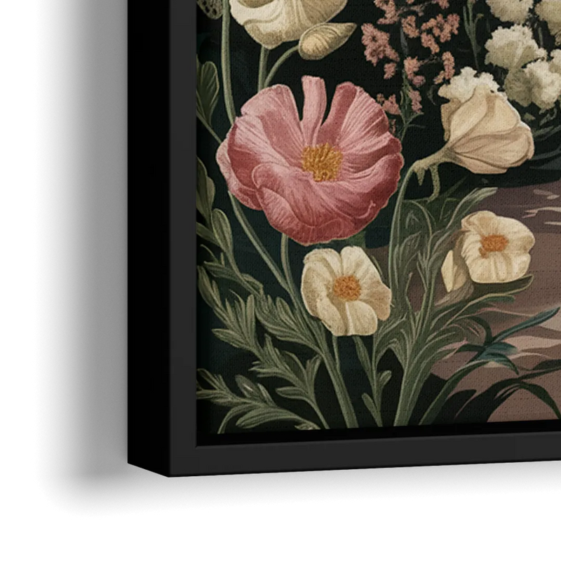 Dunedin Botanical Gardens - Close-Up Black Frame Canvas