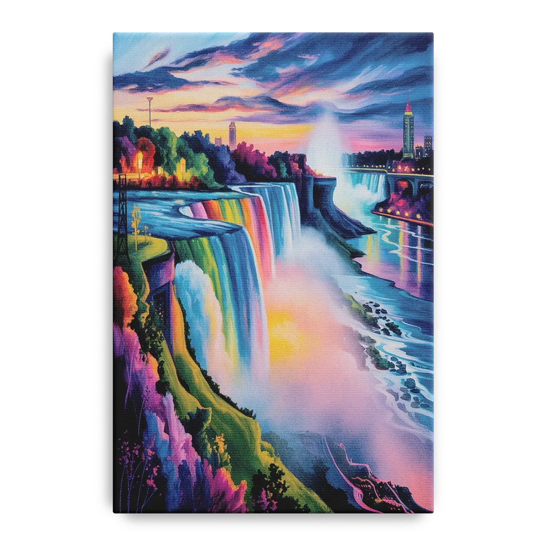 Niagara Falls Rainbow Light - Canvas Wall Art