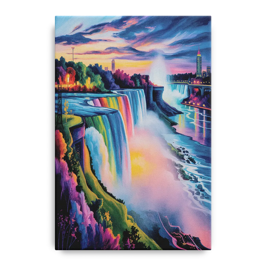 Niagara Falls Rainbow Light - Canvas Wall Art
