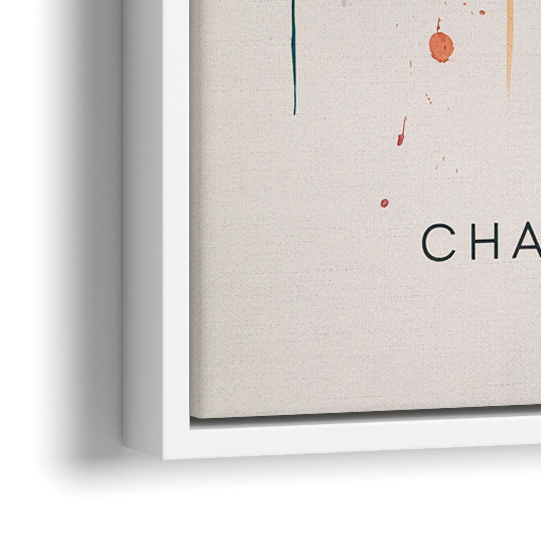 Charleston Historic Skyline - Close-Up White Frame Canvas