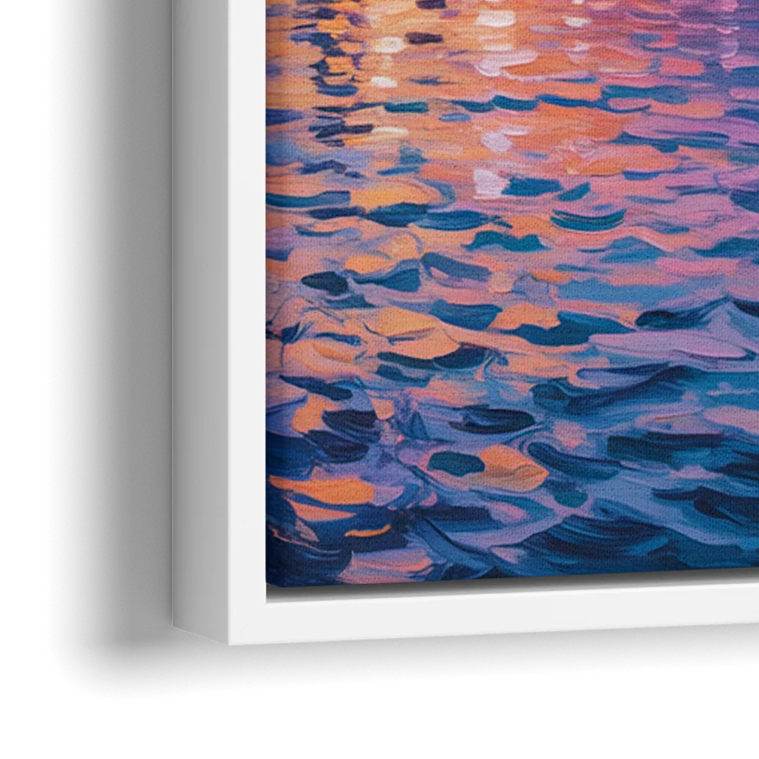 Polson Pier Toronto View - Close-Up White Frame Canvas