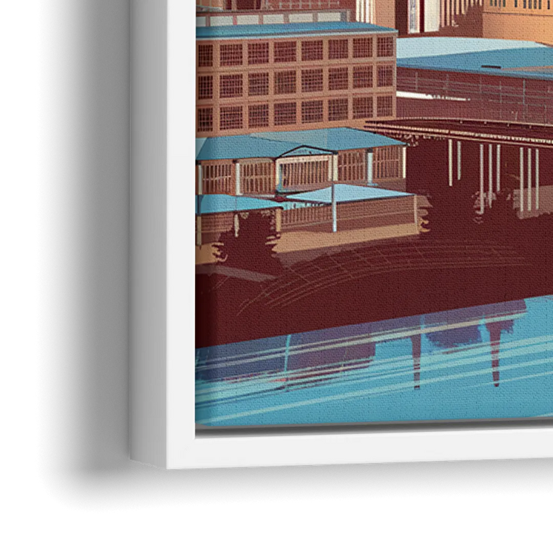 Nashville Historic Landmarks - Close-Up White Frame Canvas