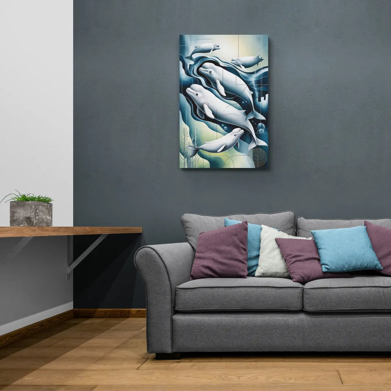 Beluga Waters - Canvas Wall Art Living Room