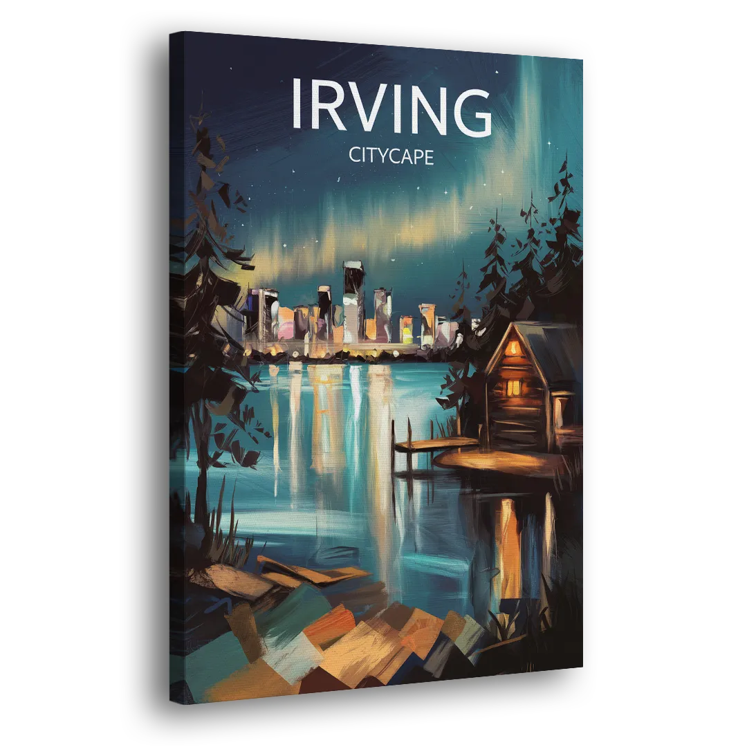 Irving Night Lights - Canvas Print Art Sides