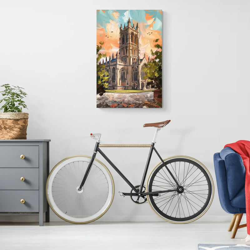 Durham Historic Architecture - Canvas Wall Art Living Room