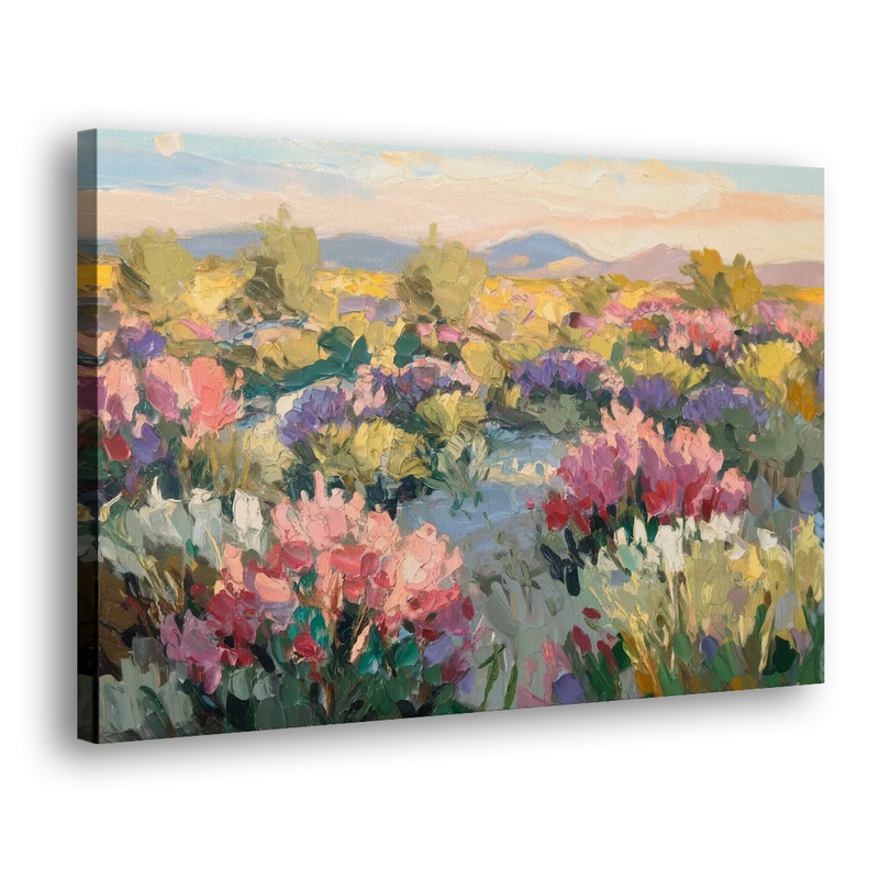 Tucson Wildflower Fields - Canvas Print Art Sides