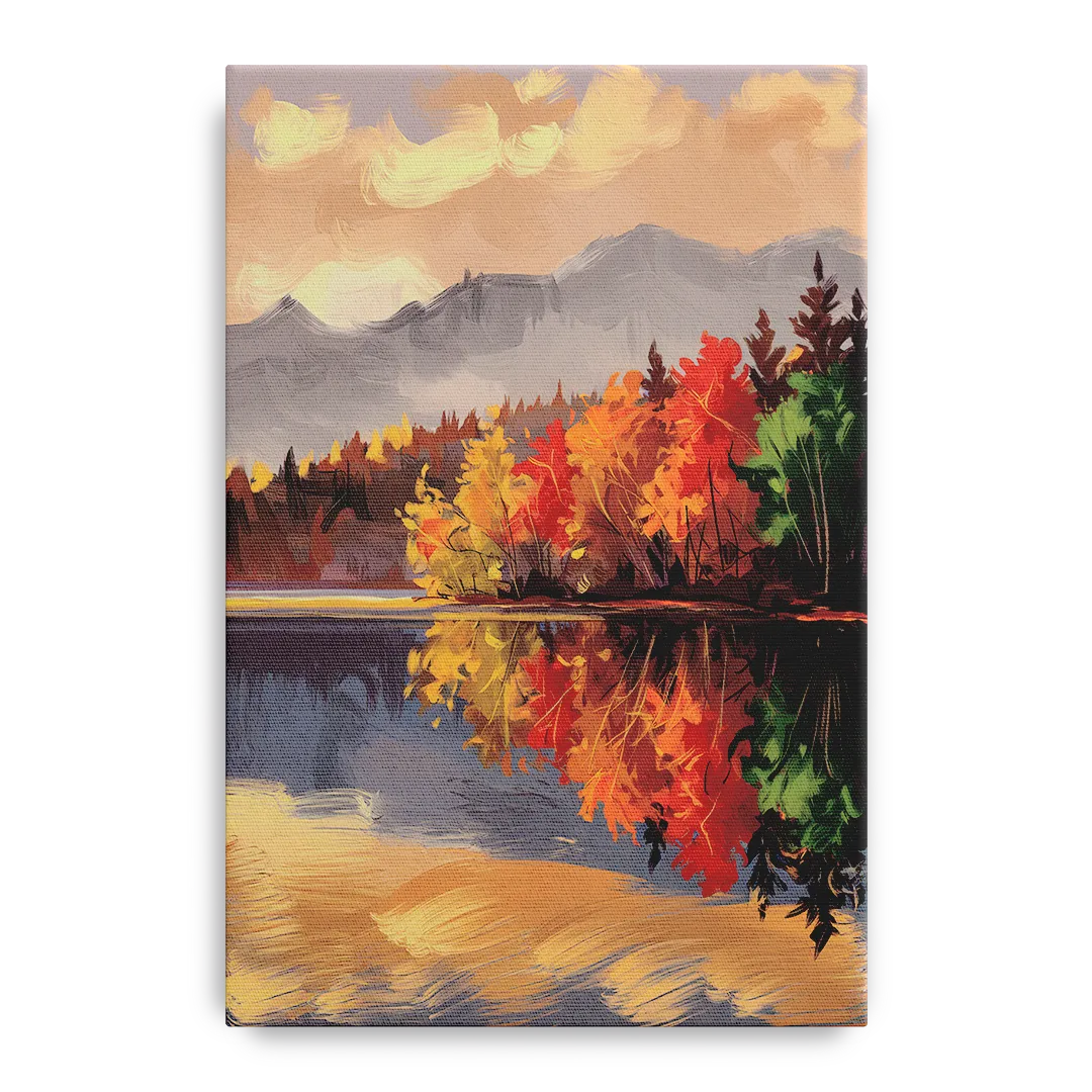 Lake Placid Scenic Reflections - Canvas Wall Art