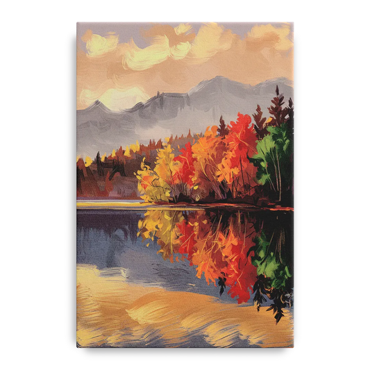 Lake Placid Scenic Reflections - Canvas Wall Art