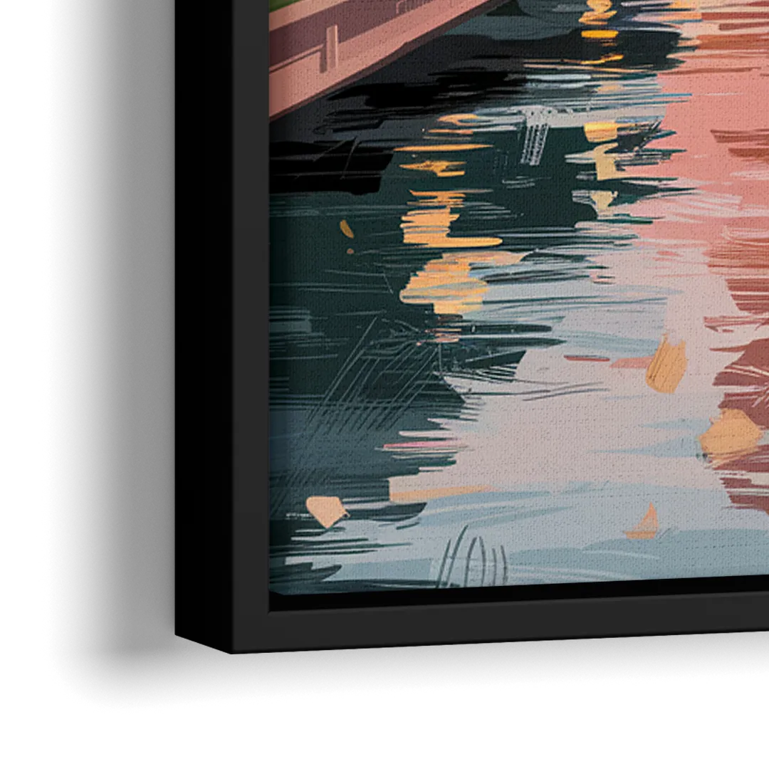 Augusta Historic Downtown Charm - Close-Up Black Frame Canvas