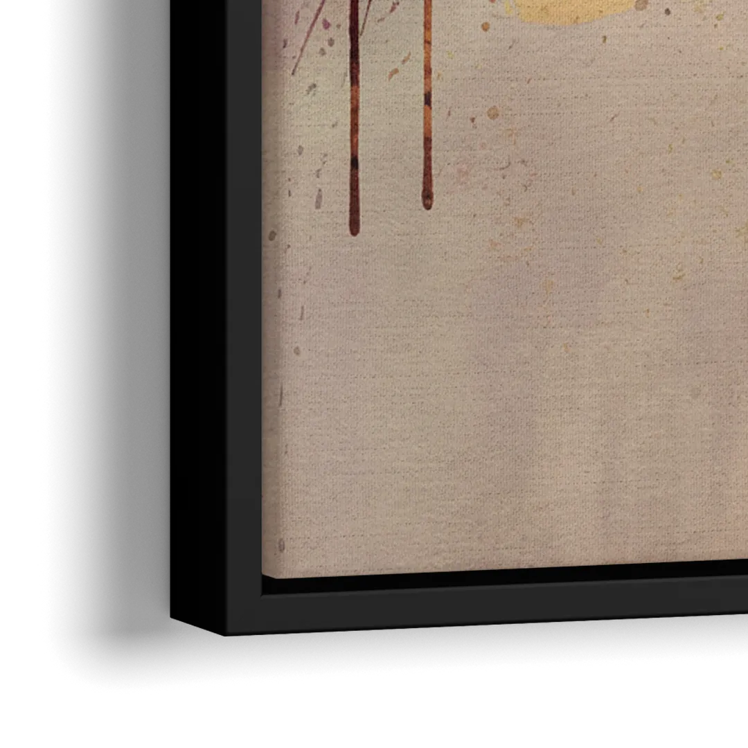 Durham Skyline at Sunset - Close-Up Black Frame Canvas