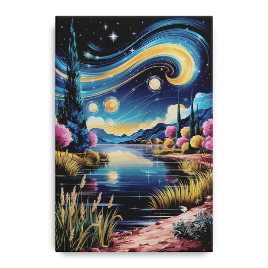Lubbock Starry Night Sky - Canvas Wall Art