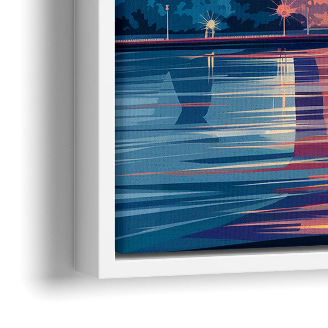 Atlanta Street Photography - Close-Up White Frame Canvas