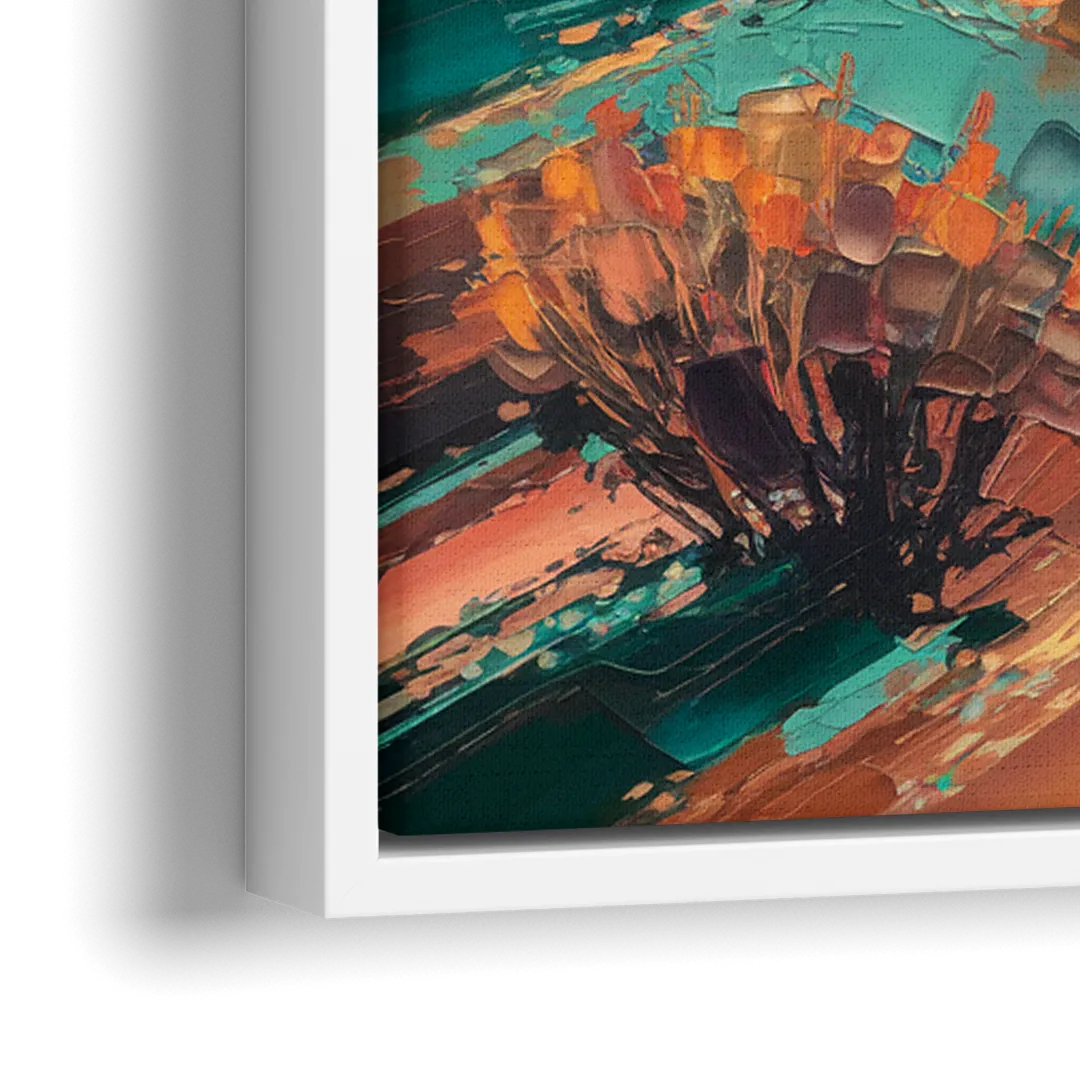 Tucson Sonoran Desert - Close-Up White Frame Canvas