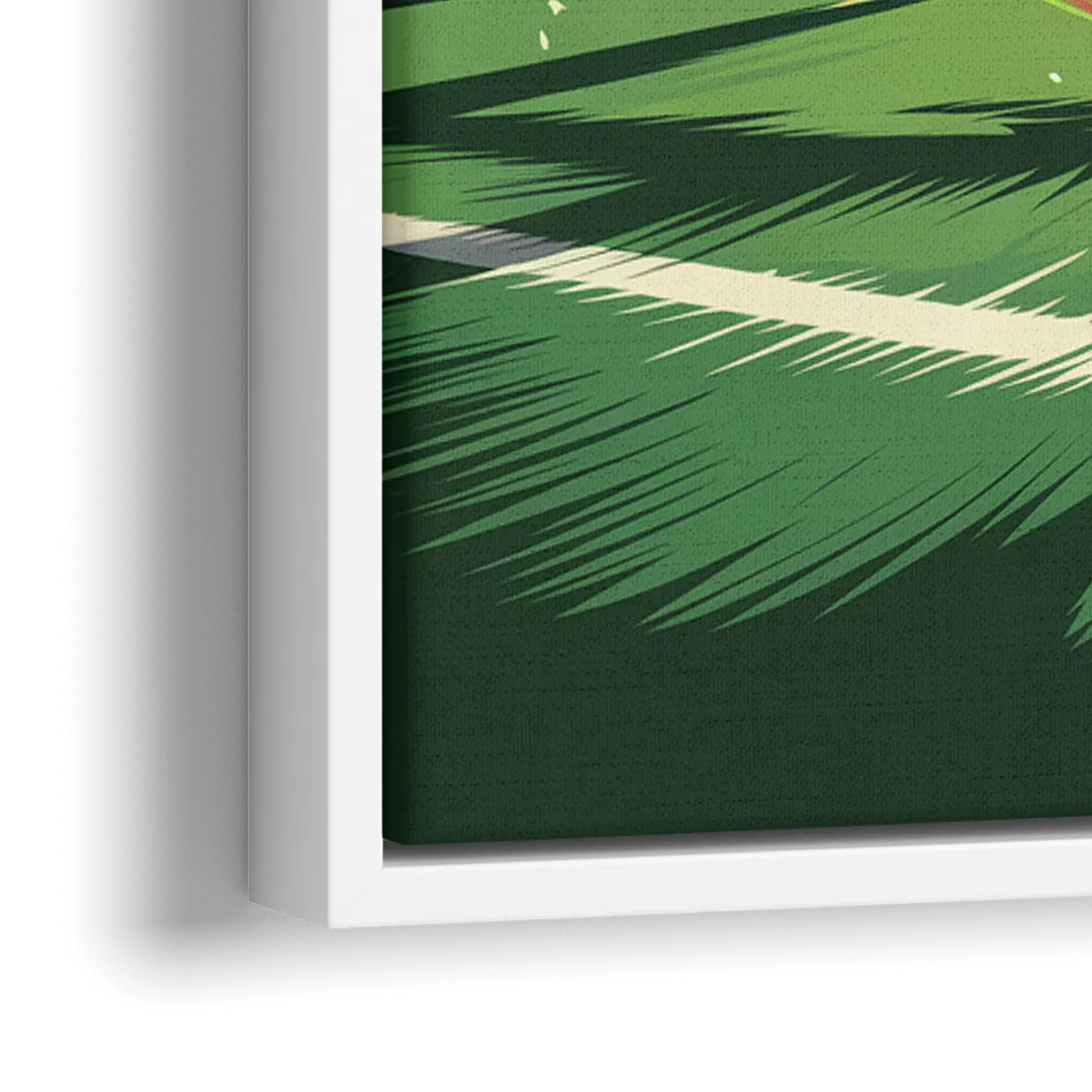 Atlanta United Soccer Action - Close-Up White Frame Canvas