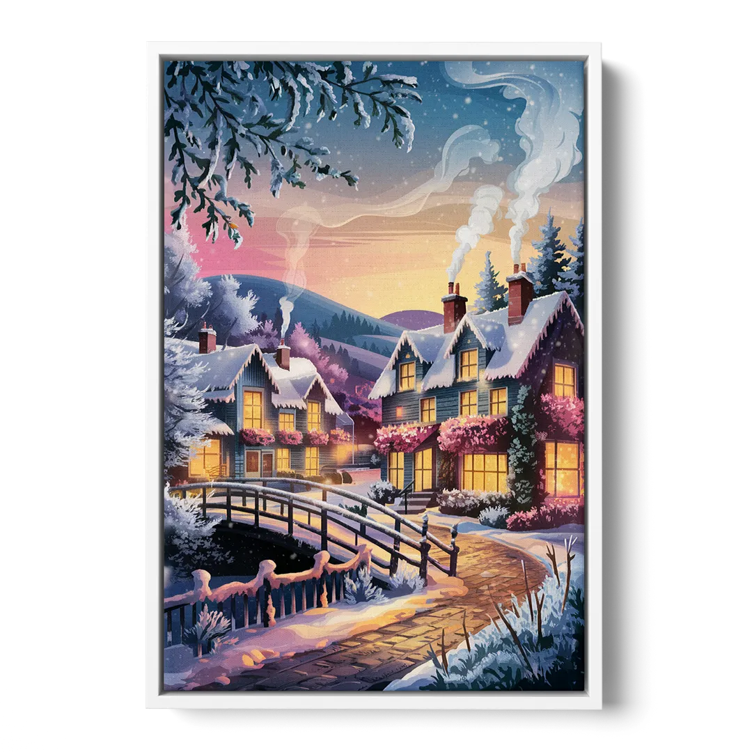 Madison Winter Wonderland - White Frame Canvas