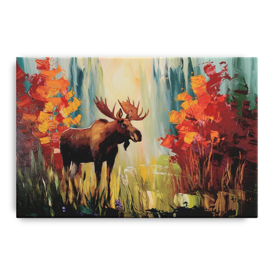 Anchorage Moose In The Wild - Canvas Wall Art