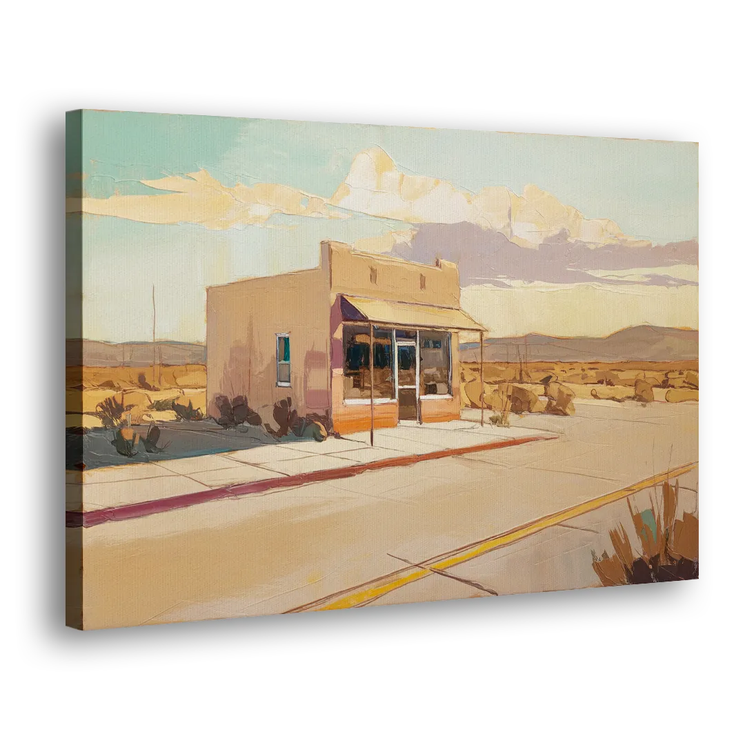 Marfa Roadside Charm - Canvas Print Art Sides