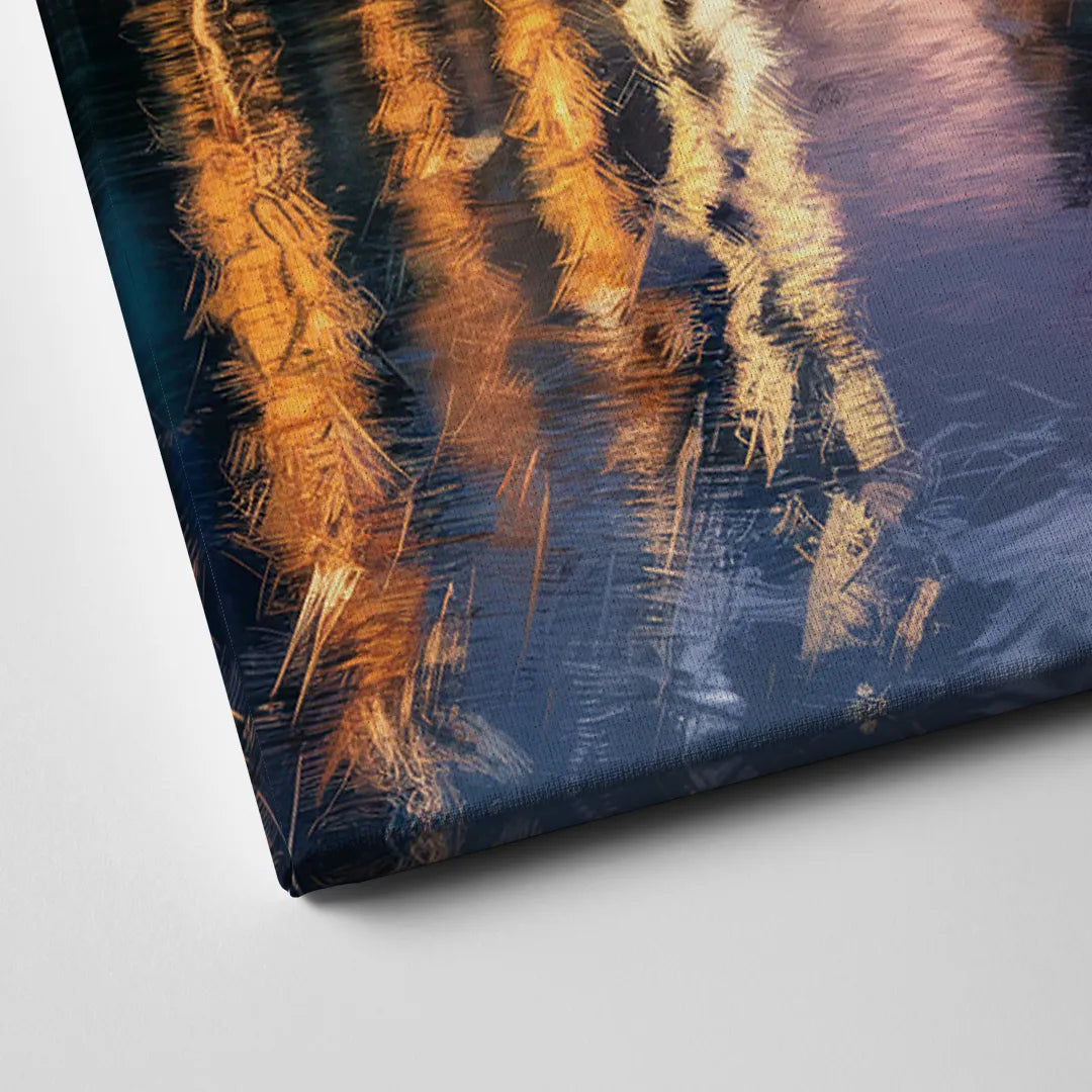 Riverside Modern Cityscape Canvas Close Up
