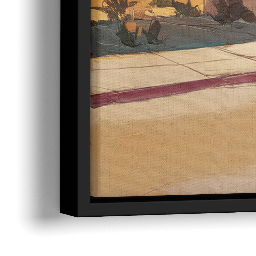 Marfa Roadside Charm - Close-Up Black Frame Canvas