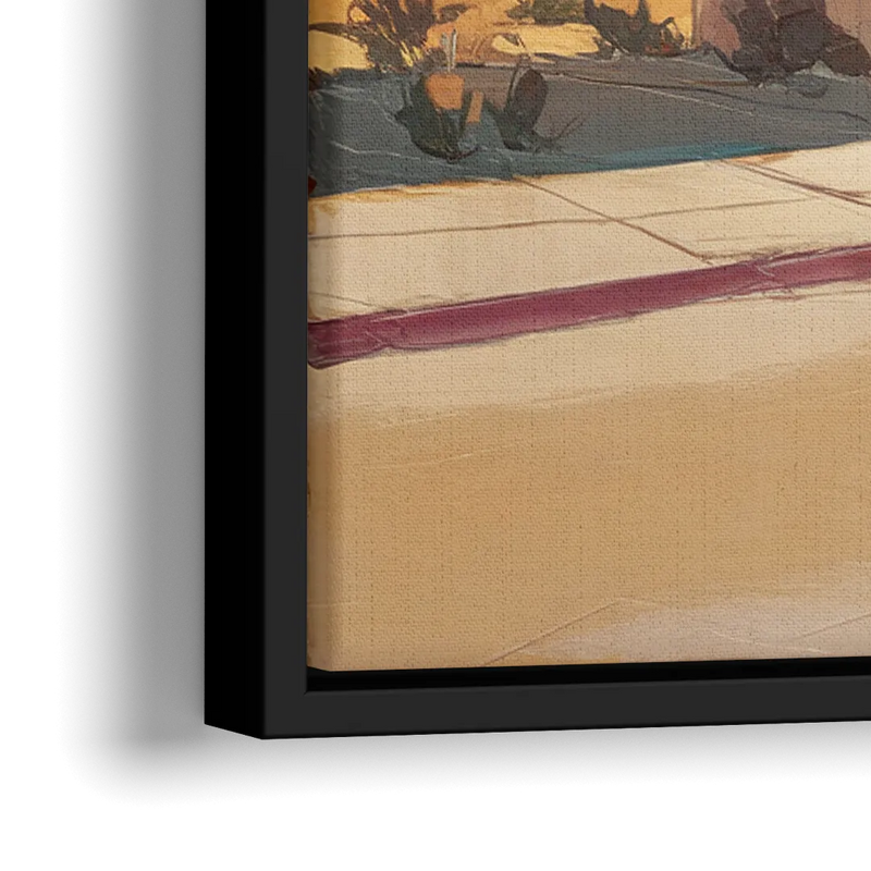Marfa Roadside Charm - Close-Up Black Frame Canvas