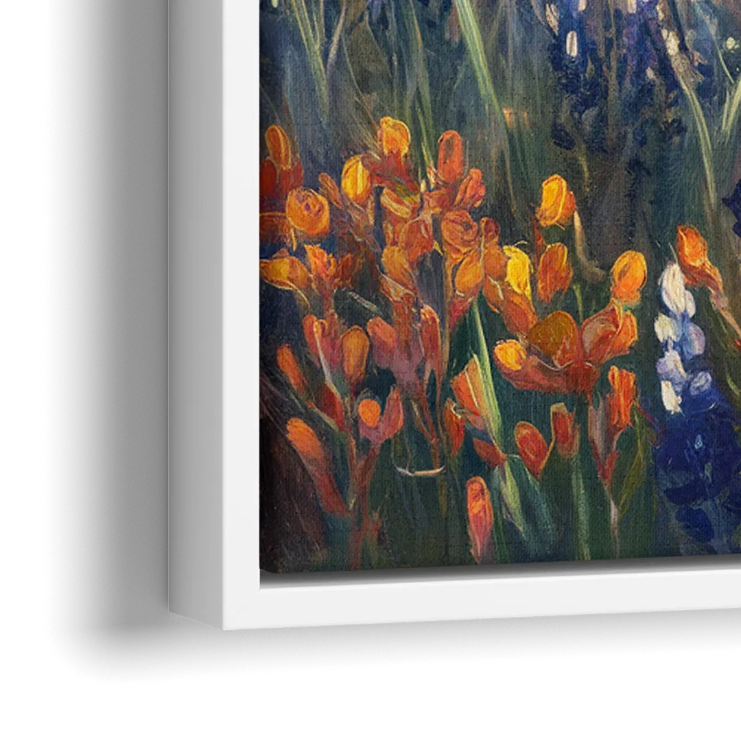 Lubbock West Texas Horizon - Close-Up White Frame Canvas