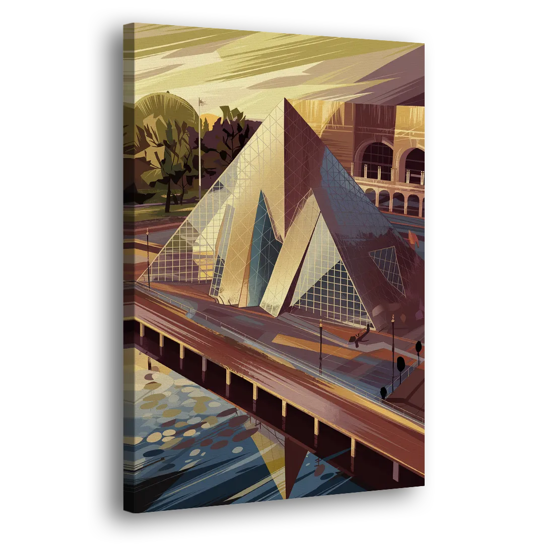 Cleveland Rock and Roll Hall of Fame - Canvas Print Art Sides