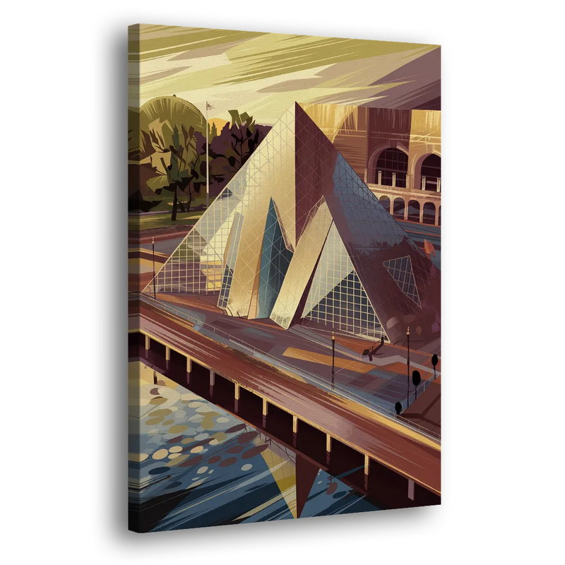 Cleveland Rock and Roll Hall of Fame - Canvas Print Art Sides