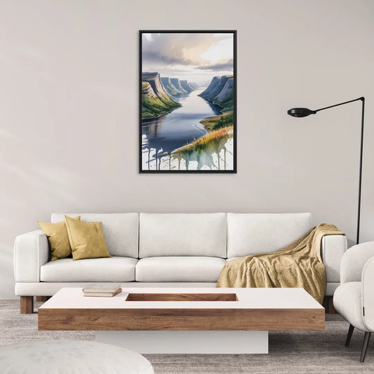Gros Morne Fjords - Living Room Black Frame Canvas