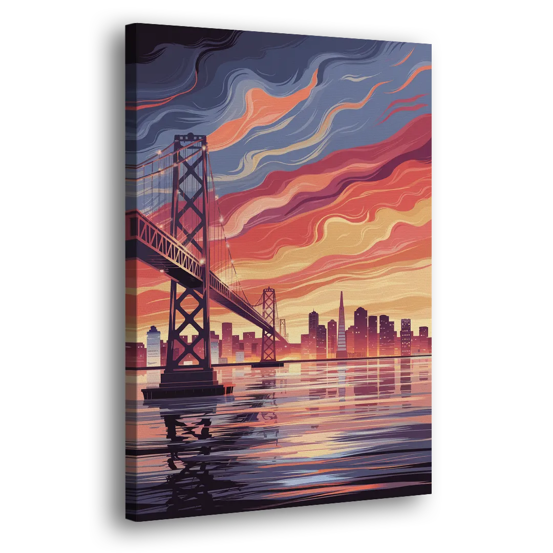 San Francisco Skyline at Sunset - Canvas Print Art Sides