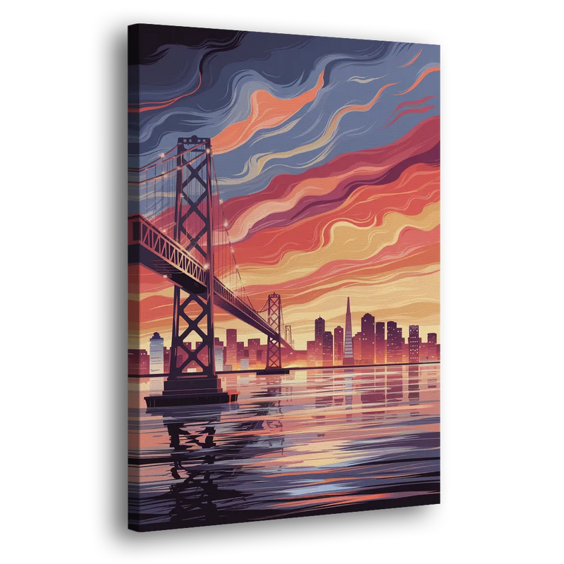 San Francisco Skyline at Sunset - Canvas Print Art Sides