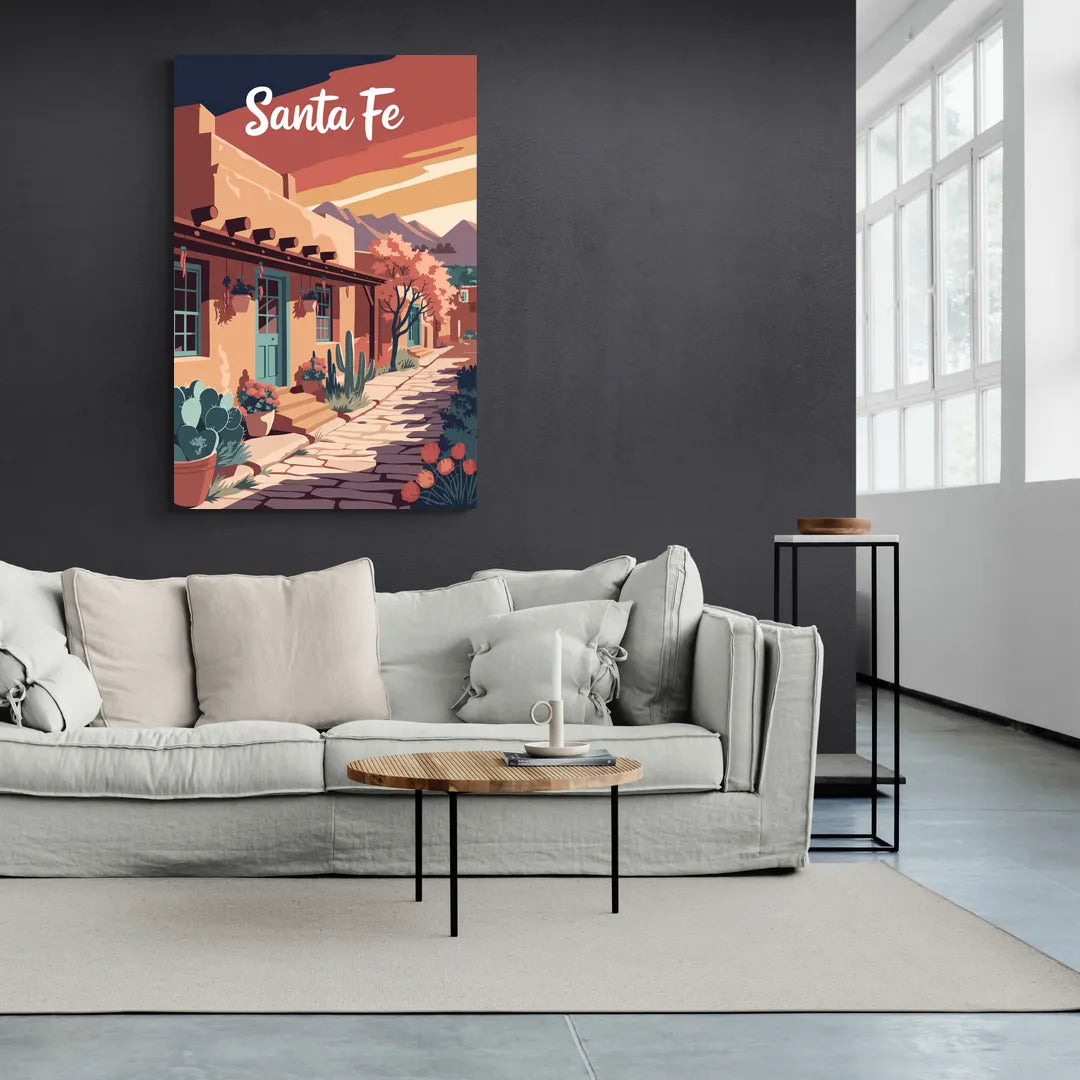 Santa Fe Southwest Charm - Canvas Wall Art Living Room