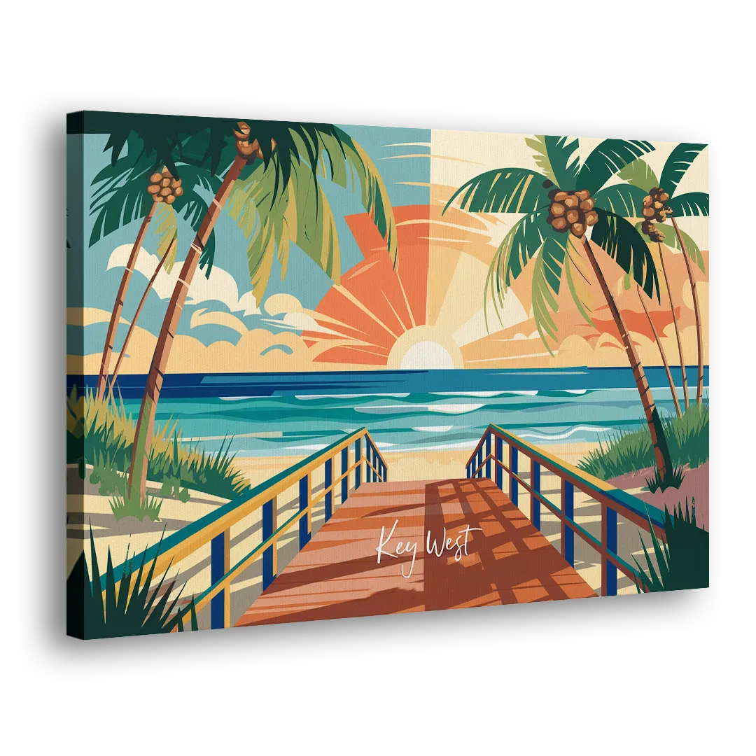 Key West Ocean Breeze - Canvas Print Art Sides