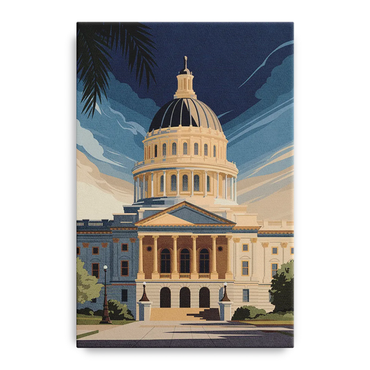 Sacramento Capitol Building - Canvas Wall Art